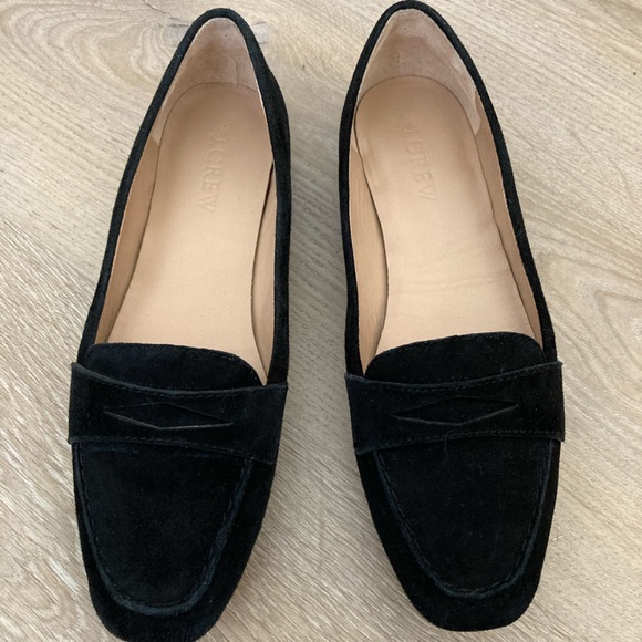 J.Crew Black Suede Loafers Sz 5.5 - Picture 3 of 6